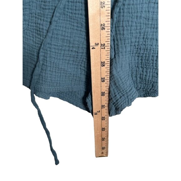 BOBI Drawstring‎ Easy Romper in Beach Gauze sz L Blue Stone - Picture 7 of 11